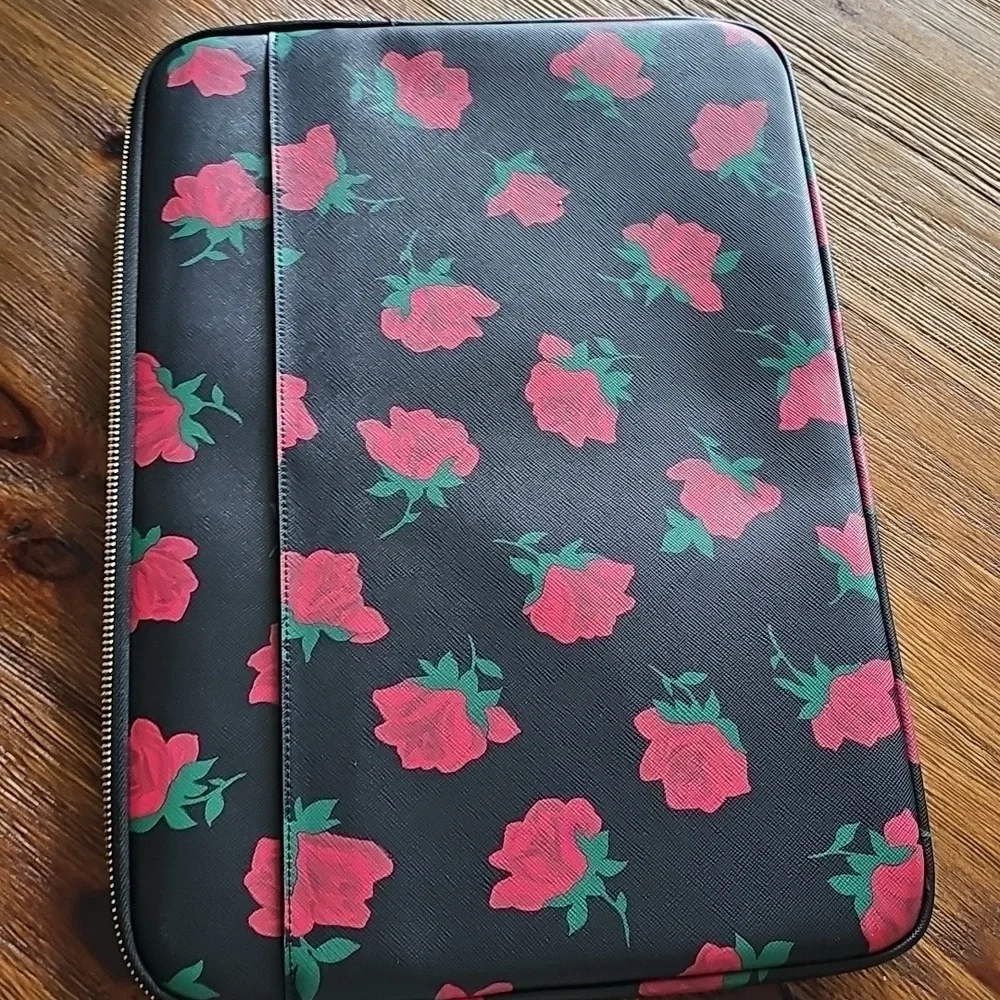 Kate Spade Black and Red Rose Tablet Sleeve